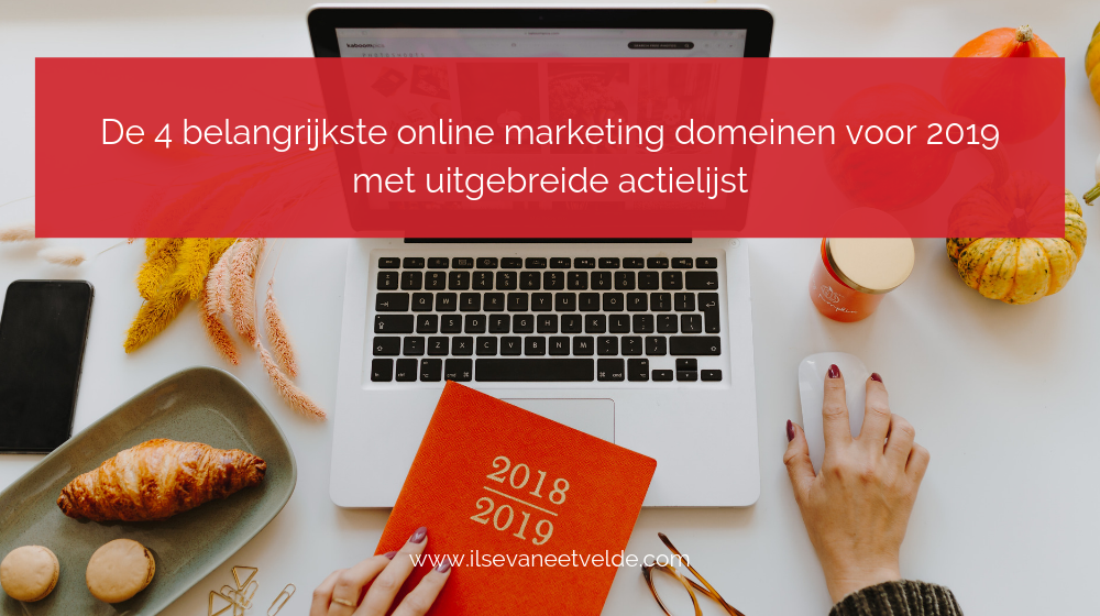 De 4 belangrijkste online marketing domeinen voor 2019 met uitgebreide actielijst www.ilsevaneetvelde.com